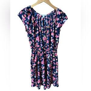 LC Lauren Conrad Print Pleated Dress size Small